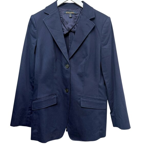 Brooks Brothers Jackets & Blazers - BROOKS BROTHERS Womens Blazer Size 10 Navy Blue Size Cotton Chino Classic Preppy